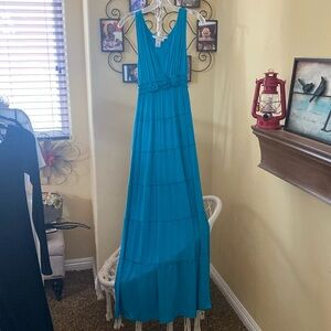 Turquoise maxi dress